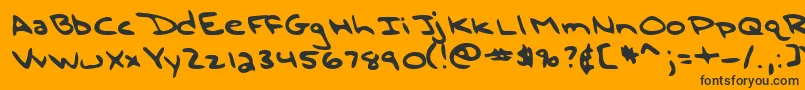 Lehn196 Font – Black Fonts on Orange Background