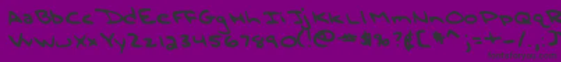 Czcionka Lehn196 – czarne czcionki na fioletowym tle