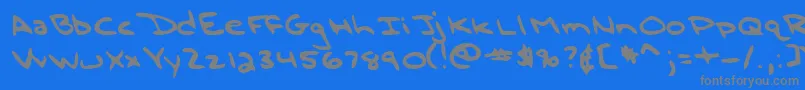 Lehn196-Schriftart – Graue Schriften auf blauem Hintergrund