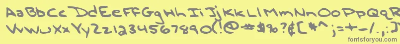 Lehn196 Font – Gray Fonts on Yellow Background