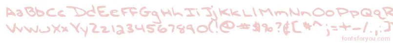 Czcionka Lehn196 – różowe czcionki na białym tle