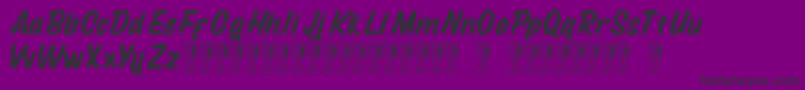 Mustank-fontti – mustat fontit violetilla taustalla