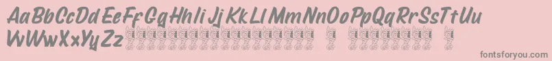 More about Mustank Font Mustank Font – Gray Fonts on Pink Background