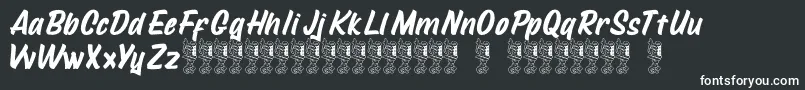 Шрифт Mustank – белые шрифты на чёрном фоне