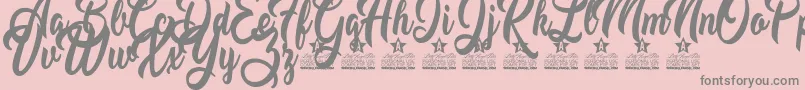 Mustard Personal Use Font – Gray Fonts on Pink Background