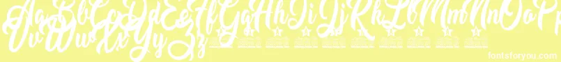 Mustard Personal Use Font – White Fonts on Yellow Background