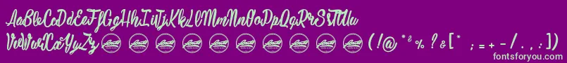 En savoir plus sur la police Mustardy PersonalUseOnly Police Mustardy PersonalUseOnly – polices vertes sur fond violet