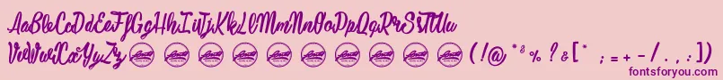 Mustardy PersonalUseOnly Font – Purple Fonts on Pink Background
