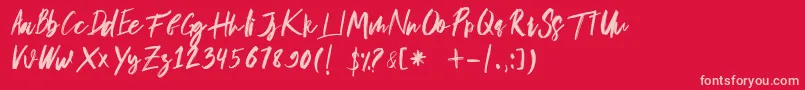 musuh Font – Pink Fonts on Red Background