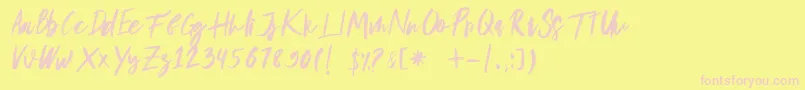 Więcej informacji o czcionce musuh Czcionka musuh – różowe czcionki na żółtym tle