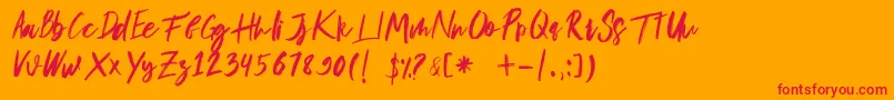 musuh Font – Red Fonts on Orange Background