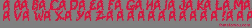 Mutant Supermodel Font – Red Fonts on Gray Background