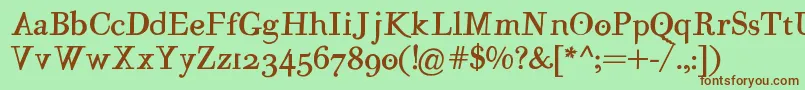 MutantA MediumOblique Font – Brown Fonts on Green Background