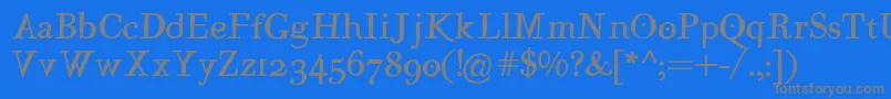 MutantA MediumOblique Font – Gray Fonts on Blue Background
