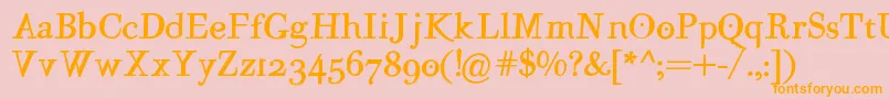 MutantA MediumOblique Font – Orange Fonts on Pink Background