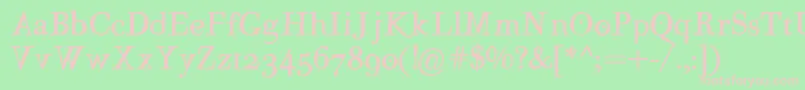 MutantA MediumOblique Font – Pink Fonts on Green Background