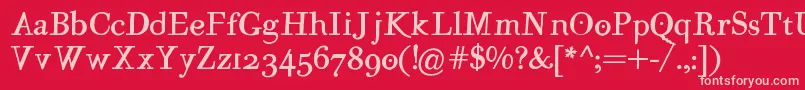 MutantA MediumOblique Font – Pink Fonts on Red Background