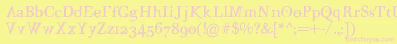 MutantA MediumOblique Font – Pink Fonts on Yellow Background