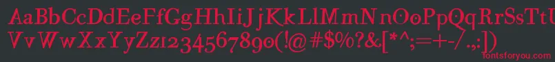 MutantA MediumOblique Font – Red Fonts on Black Background