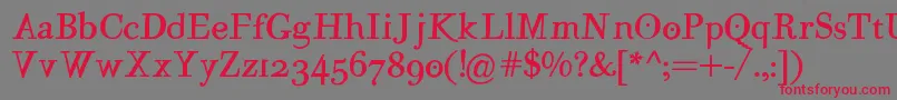 MutantA MediumOblique Font – Red Fonts on Gray Background