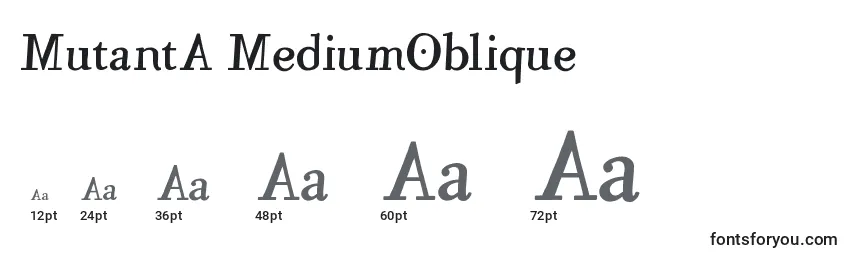 MutantA MediumOblique Font Sizes