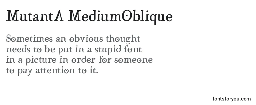 MutantA MediumOblique Font