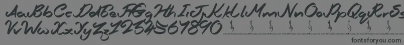 Mutation Patient Font – Black Fonts on Gray Background