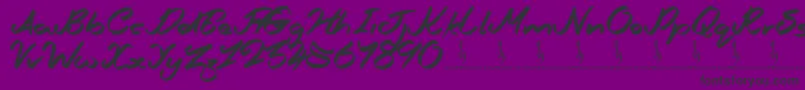 Mutation Patient-Schriftart – Schwarze Schriften auf violettem Hintergrund