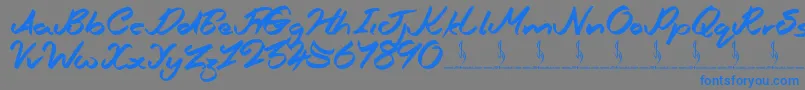 Mutation Patient Font – Blue Fonts on Gray Background