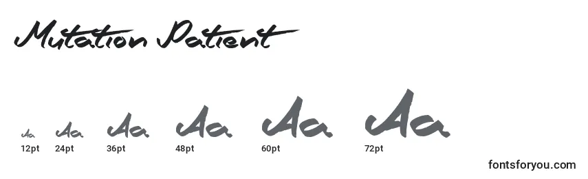 Размеры шрифта Mutation Patient