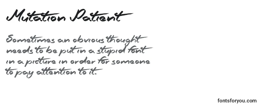 Шрифт Mutation Patient