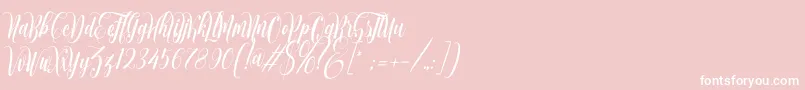 muthya Font – White Fonts on Pink Background