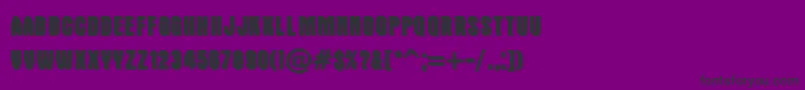 フォントDoubleSlug – 紫の背景に黒い文字