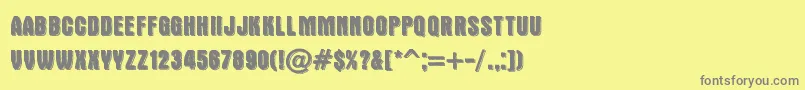 DoubleSlug Font – Gray Fonts on Yellow Background