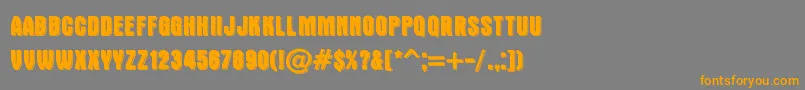 DoubleSlug Font – Orange Fonts on Gray Background