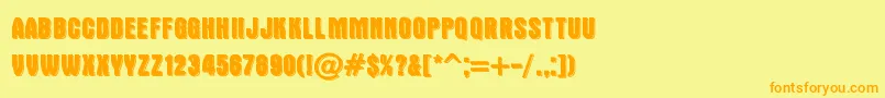 DoubleSlug Font – Orange Fonts on Yellow Background