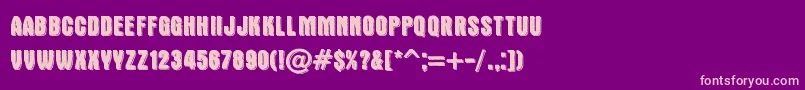 DoubleSlug Font – Pink Fonts on Purple Background