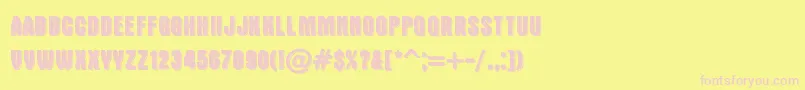 DoubleSlug Font – Pink Fonts on Yellow Background