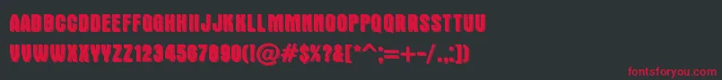 DoubleSlug Font – Red Fonts on Black Background