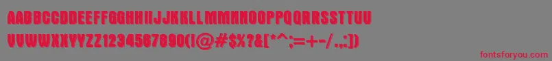 DoubleSlug-Schriftart – Rote Schriften auf grauem Hintergrund