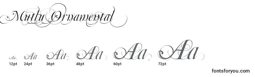 Mutlu  Ornamental Font Sizes