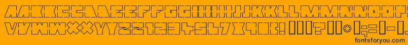 MUTTER   Font – Black Fonts on Orange Background