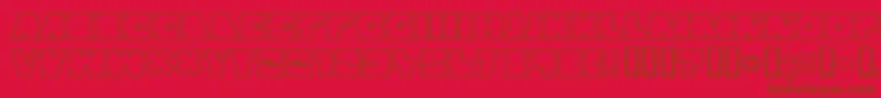 Czcionka MUTTER   – brązowe czcionki na czerwonym tle
