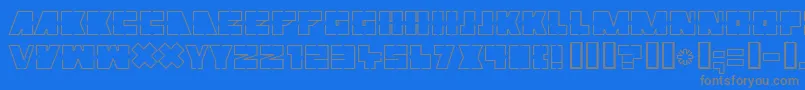 MUTTER   Font – Gray Fonts on Blue Background