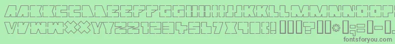 MUTTER   Font – Gray Fonts on Green Background
