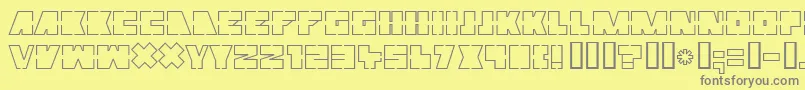 Czcionka MUTTER   – szare czcionki na żółtym tle