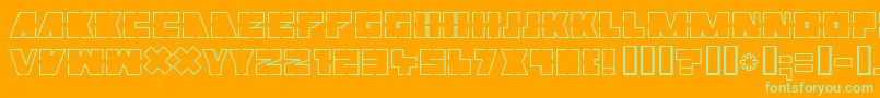 MUTTER   Font – Green Fonts on Orange Background