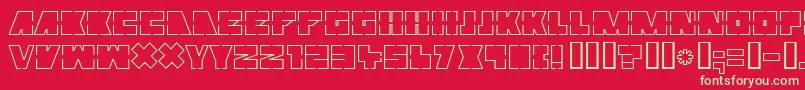 MUTTER   Font – Green Fonts on Red Background