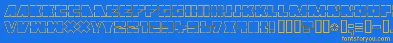 MUTTER   Font – Orange Fonts on Blue Background