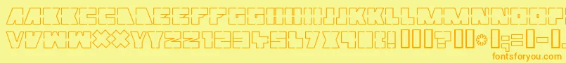 MUTTER   Font – Orange Fonts on Yellow Background